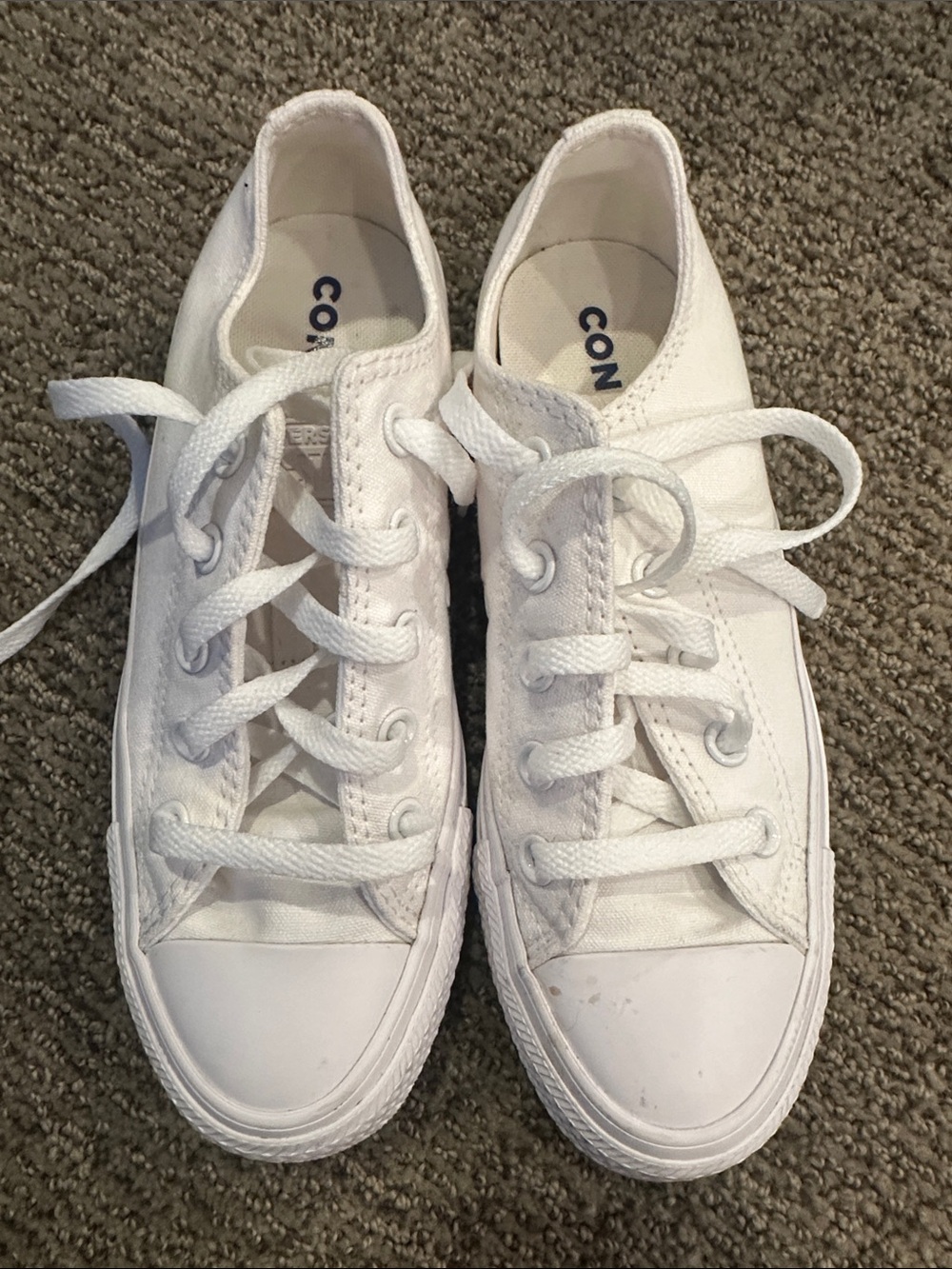 Converse White Canvas Low-Top Sneakers